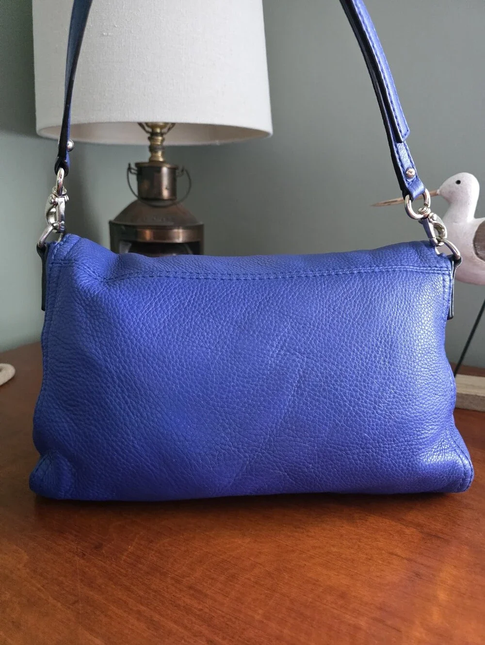 Kate Spade Cobble Hill Mini Carson Lapis Blue Leather Crossbody Bag